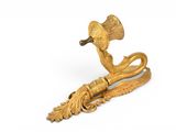 an image of a brass hook on a white background with a white background