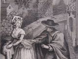 an old picture of a man and a woman sitting on a bench