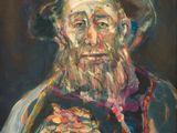 a painting of an old man with a beard and a hat