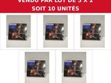six different pictures of a man playing a guitar in front of a tv