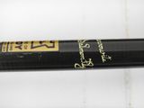 a baseball bat that has a sticker on it