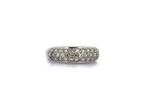 a close up of a diamond ring on a white background