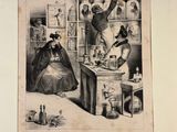 a drawing of a woman and a man in a kitchen