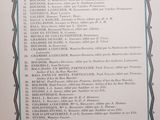 a poster with a list of tables and chairs on it