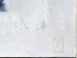 a painting of a man riding a skateboard on a ramp