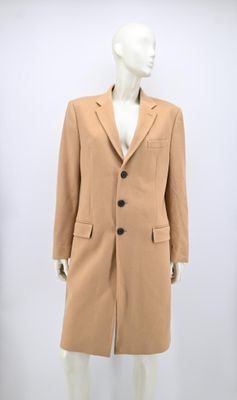 Givenchy - Manteau en laine et cachemire beige.