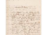 une lettre écrite à l'encre noire sur une feuille de papier