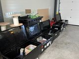 a large black box with a bunch of items inside of it