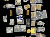 a picture of a bunch of items that are on a black background