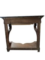 Console en bois et placage de loupe ouvrant à un tiroir en c… (photo 4)