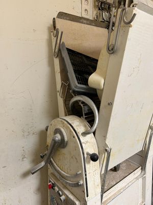 a machine that is sitting inside of a building