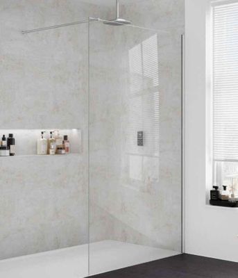 Paroi douche fixe reversible , MERLYN ref: 8W70, chrome, 8 m…