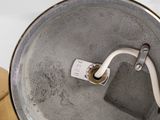 a light that is on in a metal container