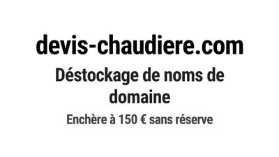 Nom de domaine devis-chaudiere.