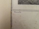 an old book with a picture of a man riding a horse