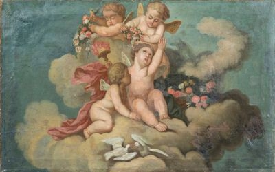 une image représentant un tableau de chérensils sur un nuage