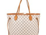 Sac cabas Louis Vuitton en toile Damier et cuir
