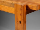 an image of a close up of a wooden table on a gray background