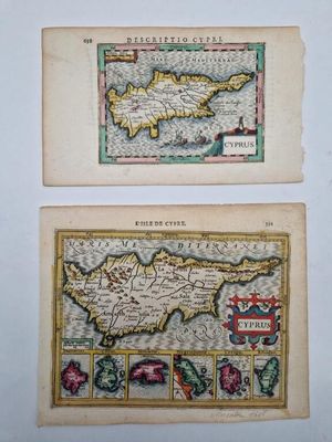 deux anciennes cartes de Chypre et de Chypre