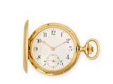 montre de poche avec boîtier en or et chiffres romains sur le cadran