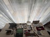 a table that has a lot of silverware on it
