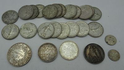 a close up of a bunch of coins on a table