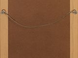a painting of a wooden frame with a string attached to it