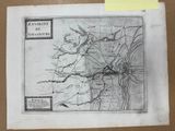 une vieille photo en noir et blanc représentant une carte de la ville de Saint-Louis
