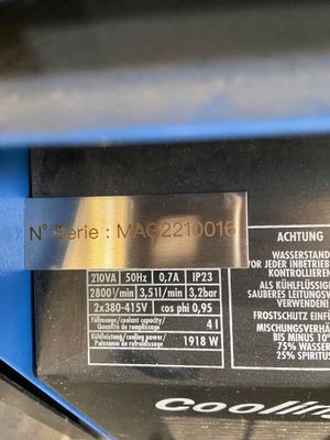 a close up of a label on the back of a motorcycle