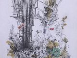 une image représentant un dessin d'un arbre sur lequel figure une horloge