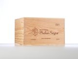 the wooden box is empty and ready to be filled with wine