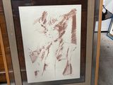 une image représentant le dessin d'une femme portant un chapeau