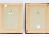 pair of framed paintings of a woman and a man with a ring