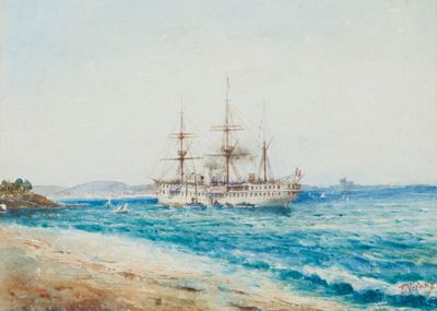 une image représentant un tableau d'un navire en mer
