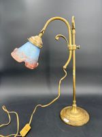 Petite lampe de bureau, tulipe en verre bonbon