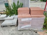 many bricks stacked on top of each other on a pallet