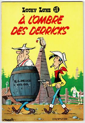 la couverture d'une bande dessinée représentant deux hommes transportant un tonneau
