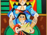 an image of a painting of a woman holding a child