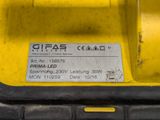 a close up of a label on the back of a yellow truck