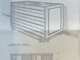 drawing of a box with a window on top of it and a drawing of a box with a window on top of it and a drawing of a box with a