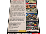 the back cover of a book with a picture of a race track