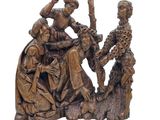 une image représentant une statue d'un homme et d'une femme sur un rocher