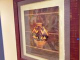 a picture of a painting hanging on the wall in a hallway