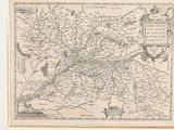 an old map of the city of london in a wooden frame