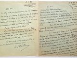une lettre manuscrite écrite en français sur une feuille de papier