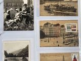a book with pictures of people and buildings on it