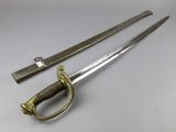 two swords with a handle and a blade on a white surface