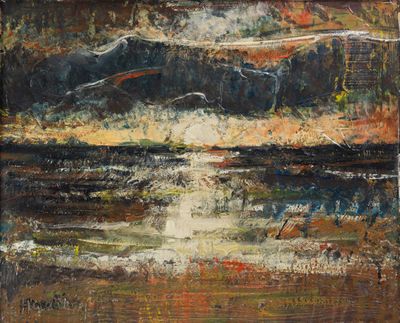 Joris HOUWEN (1925-1998), Marine, huile sur panneau signée e…