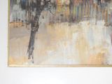 a painting on the wall of a room with a painting on the wall