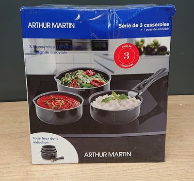 Set de 3 casseroles 16-18-20 cm + 1 poignée ARTHUR MARTIN AM…